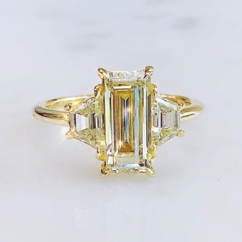 💍 Charm Crystal Clear White Gemstone Beautiful Wedding Rings  Women,INDN8270 - Picture 7 of 9